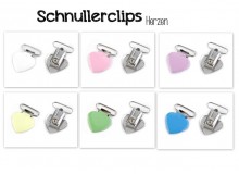 Hosenträgerclips Schnullerclips Herzen